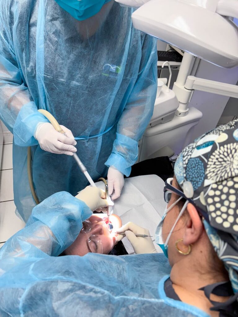 Doctor and patient in exam room